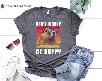Funny Capybara T-Shirt: Retro Animal Graphic Tee
