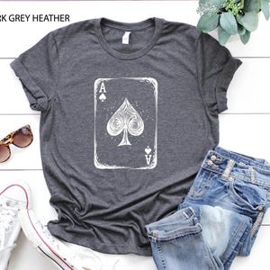 Poker Card Shirt,Ace of Spades Playing Card T-shirt, Poker Gifts, Card Player Shirt,Casino Party Shirt,Poker Outfit Cards Costume