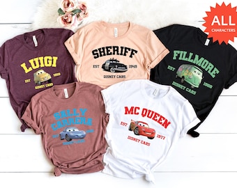 Custom Disney Cars Shirt,Cars Group Shirt,Disney Cars Family Matching Shirt,Cars Pixar,Cars Team Shirt,Disney Vacation,Disney Birthday Gift