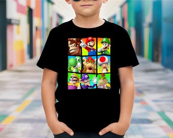Super Mario Birthday Shirt: Family & Friends Portrait Tee