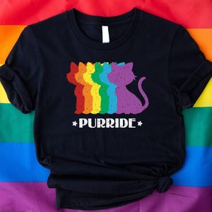 Purride Cat Shirt,LGBT Flag Shirt,Gay Pride Shirt,LGBTQ Cat Lover Shirt,Rainbow Pride Shirt,Rainbow Cat Gift Shirt,Lesbian Gay Gift