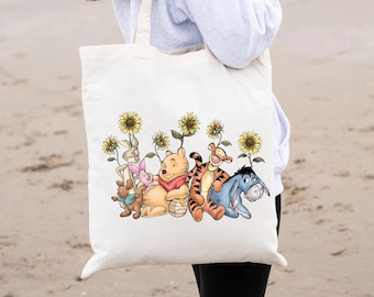 Winnie Bear and Friends Tote Bag,Pooh and Friends Tote Bag,Disney Trip Tote,Disney Vacation Bag,Tigger Bag,Disney Tote Bag,Kids Tote Bag
