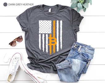 Bitcoin American Flag T-Shirt: Crypto Revolution Tee