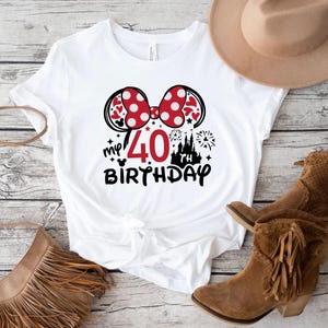 Disney Birthday 40th T-Shirt,40th Birthday Shirt of 2025,Minnie 40 Years Old Shirt,Gift For 40th Birthday,My 40th Birthday Tee,Disney Squad