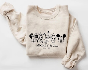 Mickey & Co Sweatshirt,Vintage Disney Sweater,Disney Mickey And Friends Trip Sweatshirt,Disney Family Matching Shirt,Disneyworld Hoodie