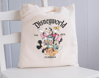 Disneyworld Mickey & Friends Tote Bag: Family Trip, Est. 1971