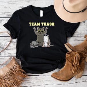 Team Trash Opossum Raccoon Rat Shirt,Funny Animals Garbage Gang Sweatshirt,Saying Shirt,Retro Rock Metal Tees,Funny Animal T-shirt