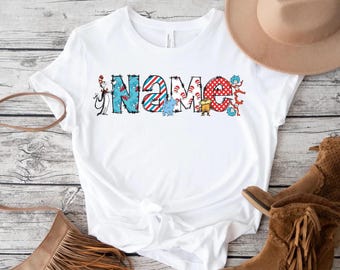 Custom Name Shirt: Reading Day, Cat In The Hat, Back to School, Teacher Shirt