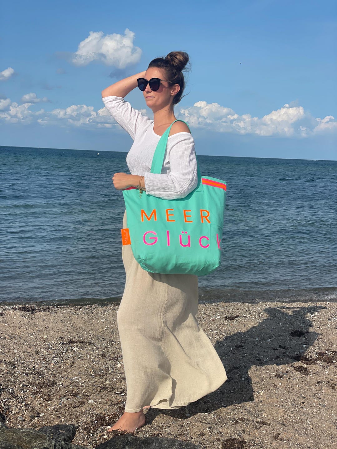 Canvas Tasche bedruckt mit Reißverschluss l Tote Bag aesthetic l