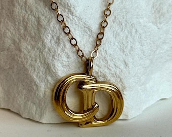 AUTHENTIC CD Luxury Pendant Necklace Gift For Her
