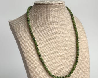 Natural Stone Faceted Hand Beaded Necklace