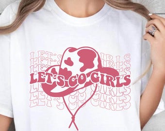 Let's Go Girls Comfort Colors T-Shirt, Country Music Fan Shirt, Cowgirl Tee