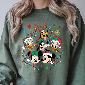 Mickey and Friends Christmas Sweatshirt ,Disney Christmas Shirt, All Disney Characters Christmas Shirt, Disney Christmas Lights Shirt, Xmas