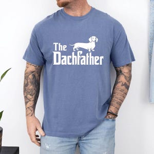 The Dachfather Comfort Colors Shirt,Dachshund Dad Shirt,Wiener Dog Shirt,Father's Day Dachshund Dad Gift Tshirt,Dachshund Dog Owner Men Tee bild 7