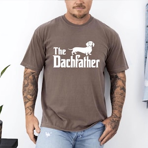 The Dachfather Comfort Colors Shirt,Dachshund Dad Shirt,Wiener Dog Shirt,Father's Day Dachshund Dad Gift Tshirt,Dachshund Dog Owner Men Tee bild 3