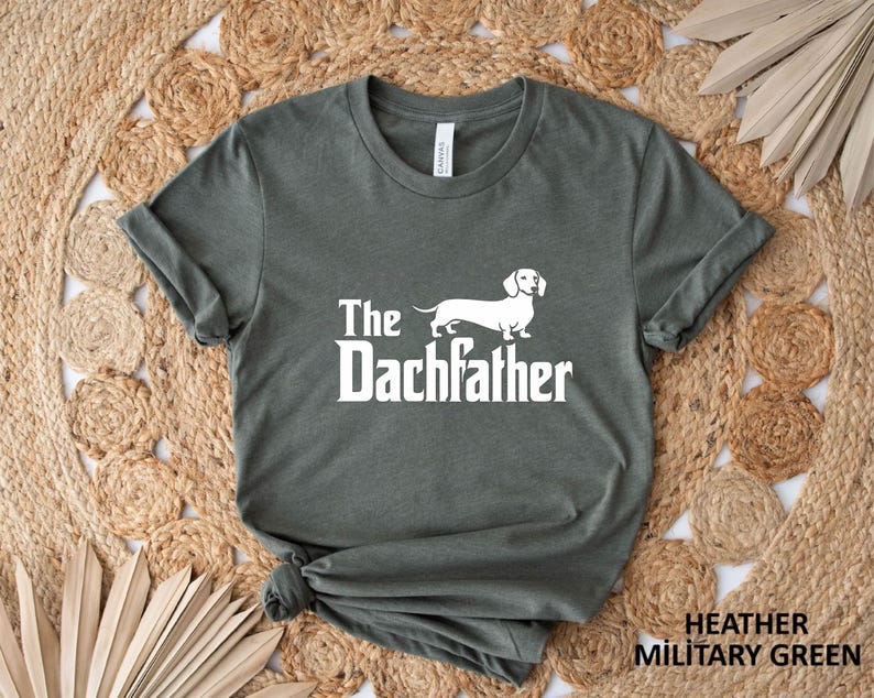 The Dachfather T-Shirt, Dachshund Dad Shirt, Wiener Dog Shirt, Father's Day Dachshund Dad Gift Tshirt, Dachshund Dog Owner Men Tee image 5