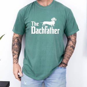 The Dachfather Comfort Colors Shirt,Dachshund Dad Shirt,Wiener Dog Shirt,Father's Day Dachshund Dad Gift Tshirt,Dachshund Dog Owner Men Tee bild 6