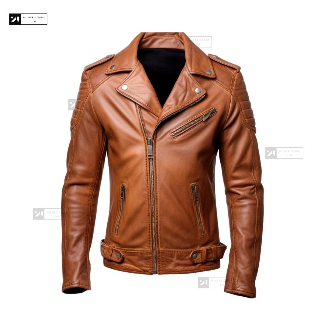 ハンドメイドのヴィンテージレザージャケット - 男性と女性のための