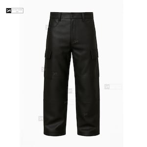Schapenleren cargobroek heren - leren cargobroek voor heren - zwarte leren jeans - handgemaakte leren broek - cadeau voor hem - Vaderdagcadeau