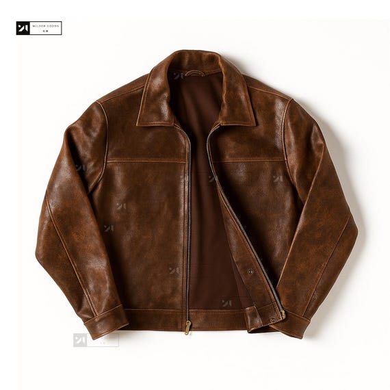 Men's Brown Leather Jacket– Brown Leather Bomber Jacket