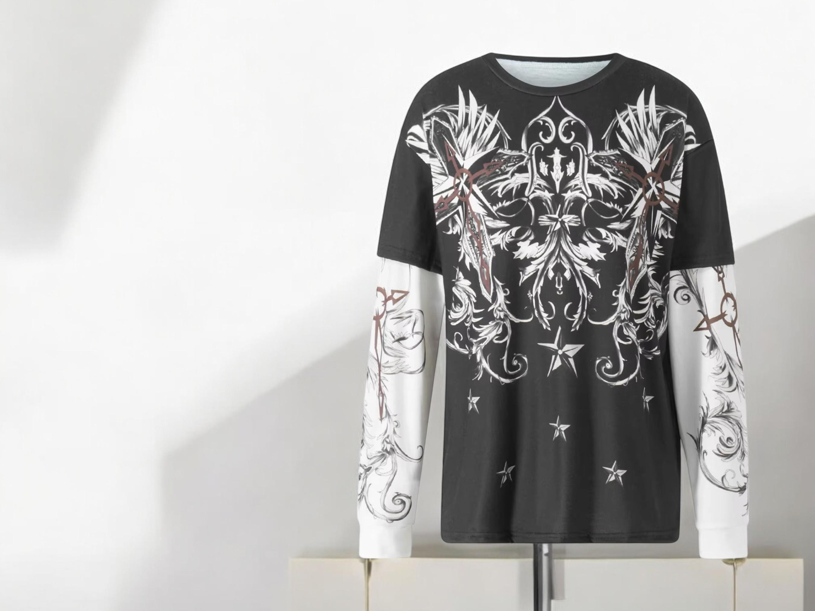 Y2K Gothic Graphic Long-sleeve T-shirt | Fairy Grunge Top - Etsy