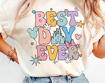 Comfort Colors® Disney Best Day Ever Shirt, Disneyworld Family Shirt, Disneyland Shirt, Retro Disney Shirt, Magic Kingdom Shirt
