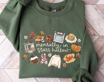 Stars Hollow Fall Sweatshirt, Cozy Autumn Hoodie, Connecticut Fall Festival Pullover, Bookish Coffee Town Crewneck
