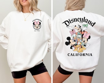Disneyland California Mickey & Minnie Sweatshirt, Retro Mickey and Friends Sweat, Retro Disneyland Trip Tee, Disneyland Family Vacation Tee
