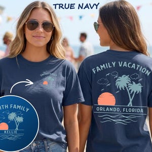 Custom Family Vacation Shirt, Matching Trip Shirts, Personalized Family Trip Tee, Beach Vacation Shirt, Group Travel Outfit, Comfort Colors bild 1