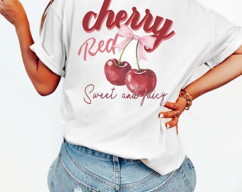 Cherry Shirt Women, Comfort Colors Tee, Sweet Summer Graphic Festival Shirt, Vintage Cherry Aesthetic Top