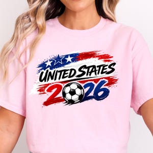 2026 Country Football T-Shirt, Football Fan Tee, Nation Inspired Graphic Shirt, Cup 2026 Collection image 5