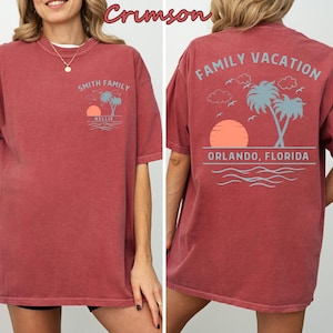 Custom Family Vacation Shirt, Matching Trip Shirts, Personalized Family Trip Tee, Beach Vacation Shirt, Group Travel Outfit, Comfort Colors bild 4