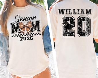 Comfort Colors® Senior Football Mom 26 Shirt, Glitter Senior Fußball Mama Shirt, Fußball Mama T-Shirt, Fußball Mama Shirt, Fußball Mama Geschenk