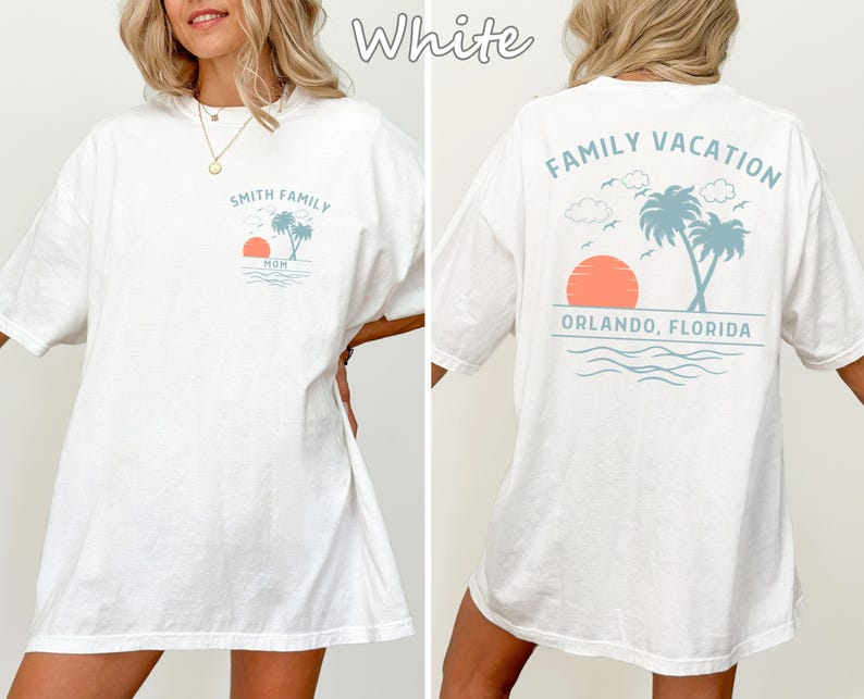 Custom Family Vacation Shirt, Matching Trip Shirts, Personalized Family Trip Tee, Beach Vacation Shirt, Group Travel Outfit, Comfort Colors bild 7