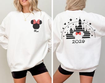 Custom Disney Two Sided 2026 Shirt, Matching Family Hoodie, Disney Vacation Sweatshirt, Disneyworld Trip Hoodies, Disneyland 2026 Sweater