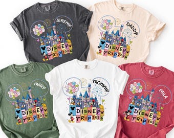 Custom Disney Family Vacation Comfort Colors Shirts 2026, Disney Family Shirt, Disney Trip Matching Shirts, Disneyland Family Squad Shirts