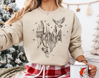 Magical Wizard Castle Owl Sweatshirt | Fantasycore Pullover Cozy Wear