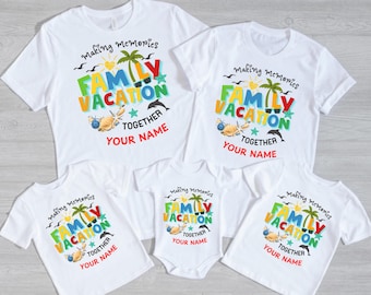 Family Vacation Shirts, Making Memories Together Shirt, Matching Family Trip Shirts, Custom Family  T-Shirts, Personalized Vacation Shirts