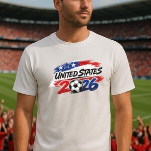 2026 Country Football T-Shirt, Football Fan Tee, Nation Inspired Graphic Shirt, Cup 2026 Collection image 4