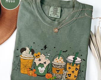 Comfort Colors® Mickey and friends Autumn Shirt, Disneyland Fall Vibes Tee, Disney Family Halloween Trip Magic Kingdom Shirt Disney Pumpkin
