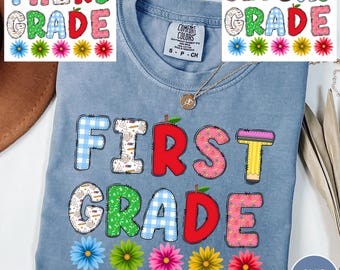 Comfort Colors® First Grade Teacher Shirt, Back to School 1st Grade Tee, Teacher Appreciation Gift, Cute Summer Elementary School T-shirt