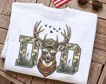Camo Dad Comfort Colors Tee, Hunter Dad Shirt, Deer Hunting Tshirt for Dad, Dad Hunting Camo Shirt, Fathers Day Gift, Gift for Dad