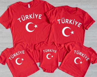 Turkey Family Vacation Shirt, Turkish Flag Tee, Türkiye Football  Jersey Shirt, Matching Family Trip Shirts, Men Women Kids Turkey T-Shirt