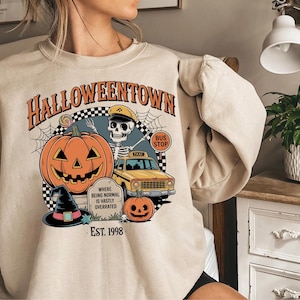 Halloweentown Est 1998 Sweatshirt, Halloweentown University, Retro Halloweentown Sweatshirt, Fall Sweatshirt, Halloween Sweatshirt