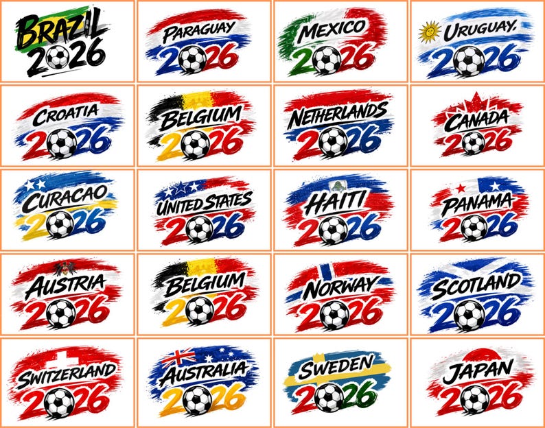 2026 Country Football T-Shirt, Football Fan Tee, Nation Inspired Graphic Shirt, Cup 2026 Collection image 8