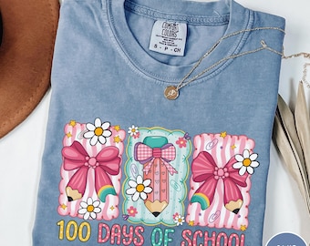 100 Days of School Shirt, Teacher Group 100th Day Shirt, Celebrate 100th Day Tee, School Spirit Shirt, Appreciation Gift for Teachers
