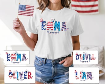 Custom 4th of July Name Shirt, Custom Family Shirt, Personalized 4th Of July Shirts,  Celebration Shirt, USA Shirt, Patriotic Family Tees