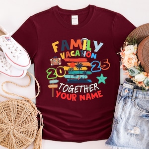 Family Vacation 2025 Shirt, Family Beach Trip Shirt, Travel Outfit, Custom Matching Family Tee, Creating Memories Together Shirt