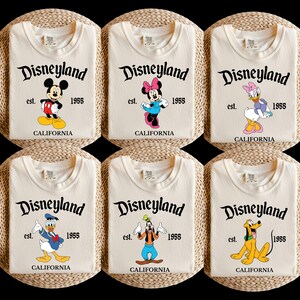 Disneyland Est. 1955 Matching Tee, Mickey and Friends EST Shirt, Retro Mouse and Friends Shirt, Family Trip Shirt, Family Vacation Shirt bild 1