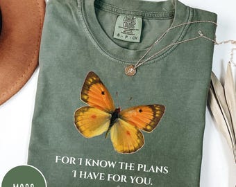 Comfort Colors® Religious Shirt, Jesus Shirt, For I Know The Plans I Have For You, Comfort Colors Christian Shirt, Faith Shirt, Bible Verse